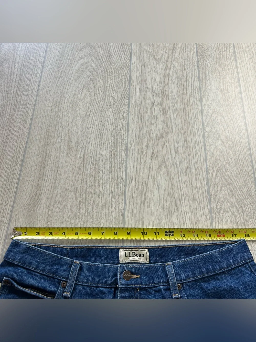 L.L. Beans Jeans Men’s 37X29 Blue Denim Natural Fit Straight Leg 100% Cotton